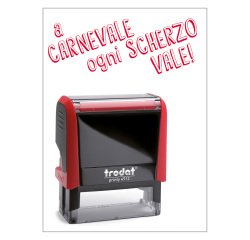 Timbro Trodat Printy 4912 "Carnevale scherzo" rosso