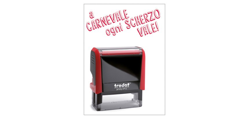Timbro Trodat Printy 4912 "Carnevale scherzo" rosso