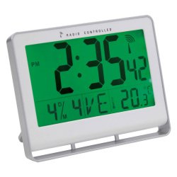 Alba Digital Wall Clock HORLCDNEO 20 x 3cm Silver Grey