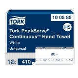 Tork H5 PeakServe Continuous Hand Towels White 1 Ply 100585 Pack of 12