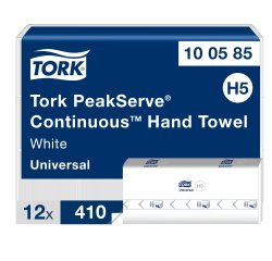 Carta asciugamani erogazione continua Tork Peakserve bianco 12 confezioni da 410 ff