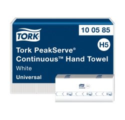 Essuie-mains pliage enchevêtré Tork H5 PeakServe® Continus™ blancs Universal - colis de 4920