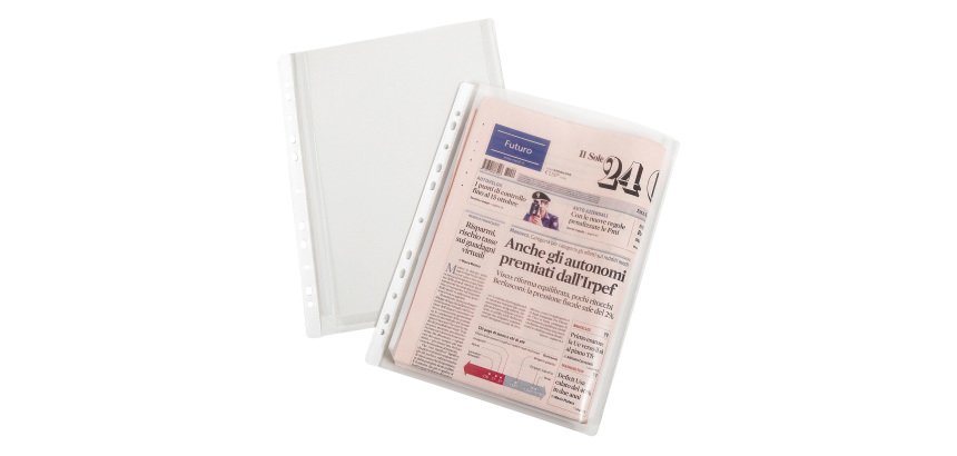 Buste con soffietto ELBA A4 universale Trasparente naturene 120 micron confezione da 10 pezzi