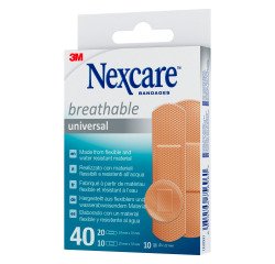 Cerotti 3M™ Nexcare™ Universali Breathable idrorepellenti, 40 unità assortite