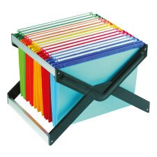 Supporto per Archivio Luxor, completo di 10 Cartelle Sospese Joker interasse 33 cm, Colori Assortiti