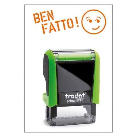 Timbro Trodat Printy 4910 "Ben fatto" verde