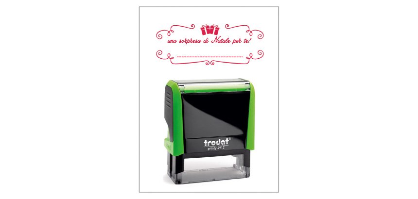 Timbro Trodat Printy 4912 "Sorpresa natale" verde