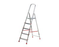 Scala a forbice Gierre Scalamia AL150 per uso domestico in alluminio, 5 gradini