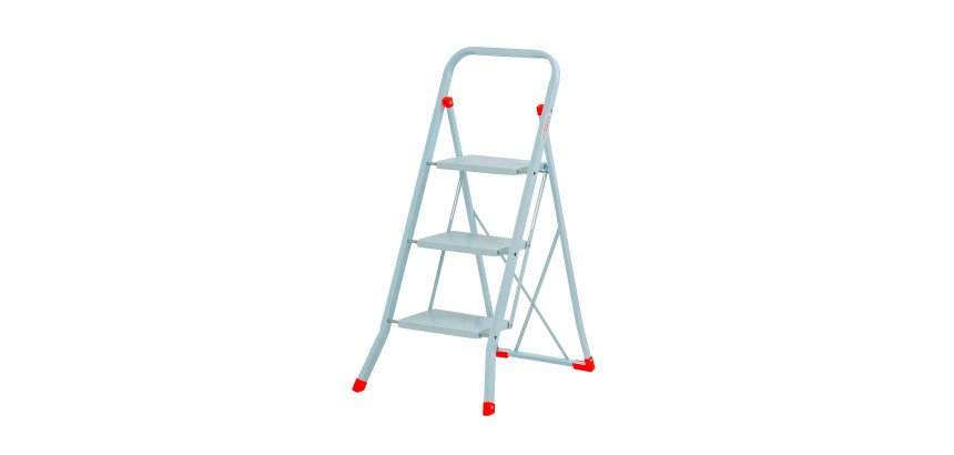 Sgabello Gierre Sempreutile B0060 in acciaio, 3 gradini