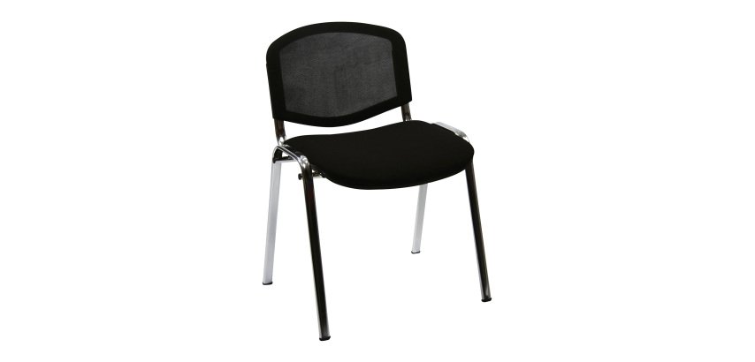 Sedia attesa Classic Dado in rete Unisit colore nero 2 unità
