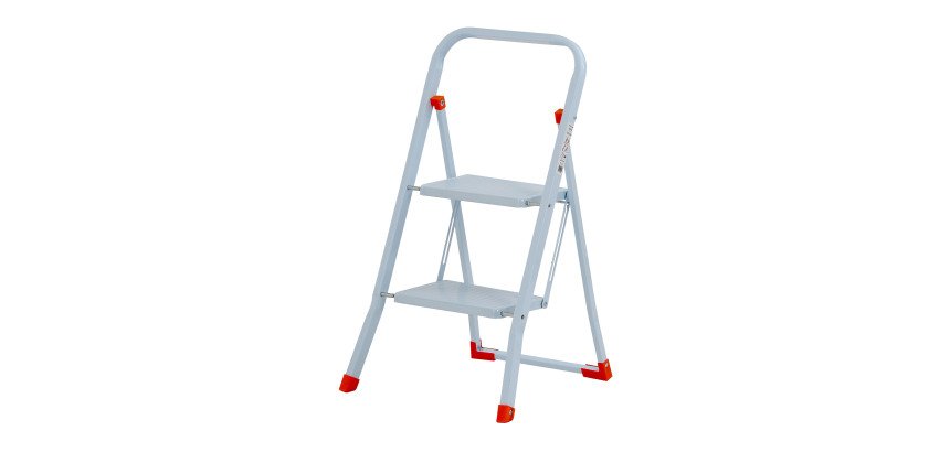 Sgabello Gierre Sempreutile B0050 in acciaio, 2 gradini