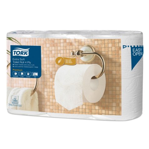 Carta igienica Tork Premium 4 veli 6 rotoli da 153 strappi