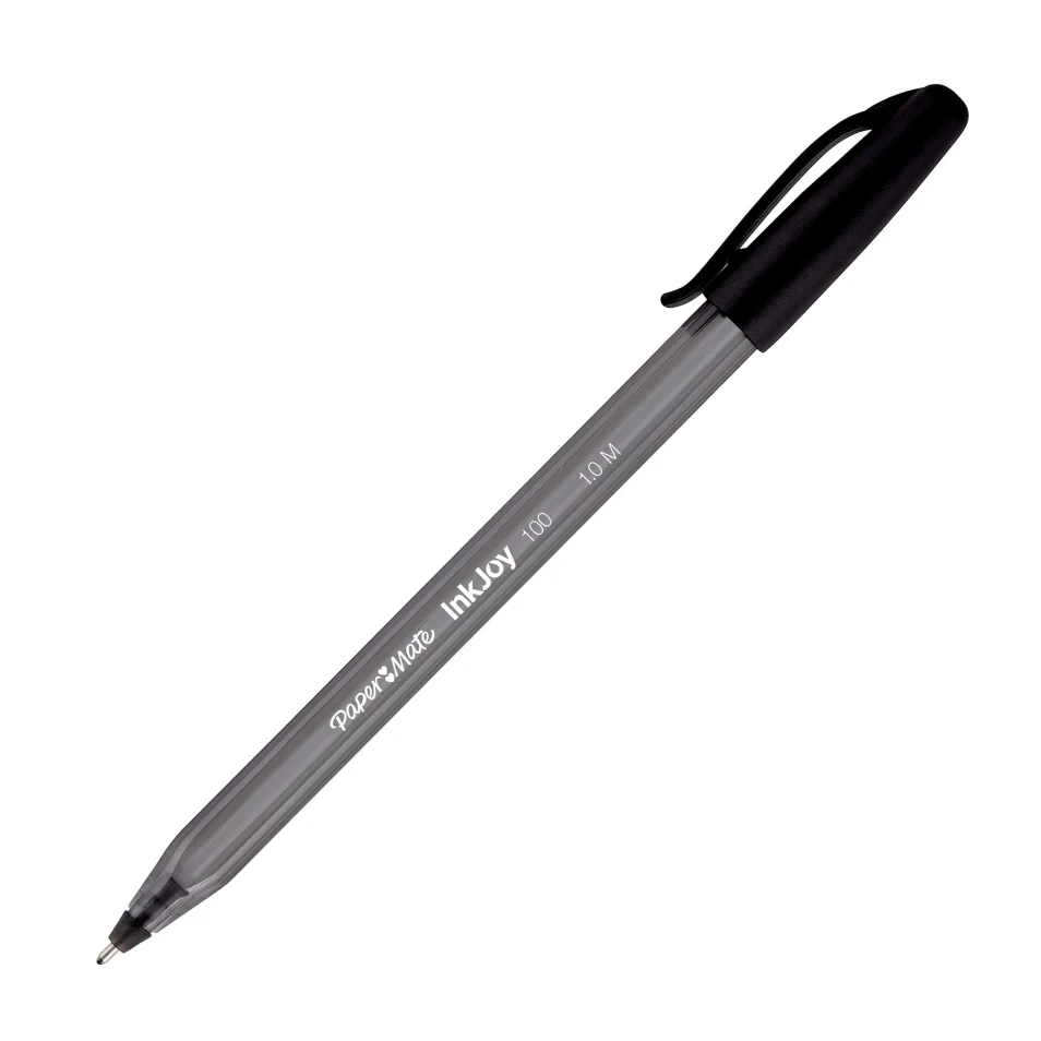 PaperMate Ballpoint Pen InkJoy 100 Medium 0.7 mm Black Pack of 50 su