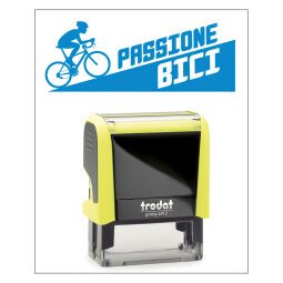 Timbro Trodat Printy 4912 "Passione bici" giallo