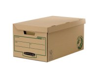 Scatola con coperchio ribaltabile Fellowes Bankers Earth Series 100% cartone riciclato 39 (l) x 56 (p) x 29,3 (h) cm Marrone 10 unità