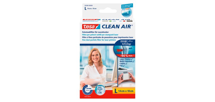 tesa Air Filter Größe L White 138 x 94 mm