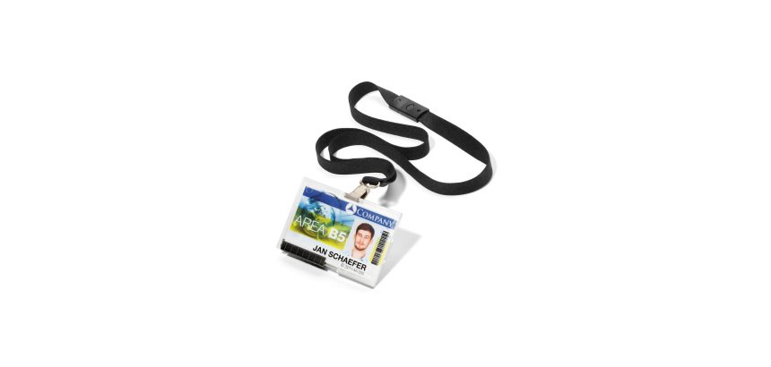 Porta badge con cordoncino DURABLE Mono Pushbox 90 x 54 mm 10 unità