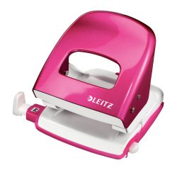 Perforatore  due fori Leitz 5008 Wow Nexxt capacità 30 fogli fucsia