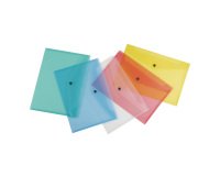 Buste con bottone A4 Beautone PP assort 12 pezzi