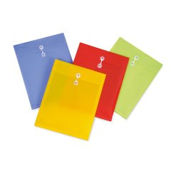 Buste con laccio assortiti polipropilene 21 x 29,7 cm 5 unità