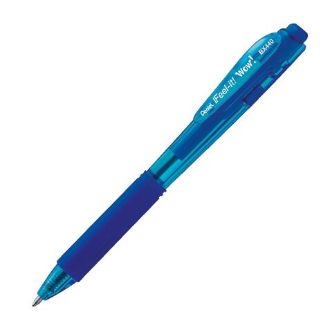 Penna sfera scatto Pentel Feel-it WOW med 12 pezzi