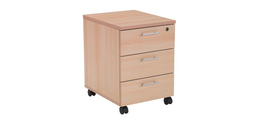 Cassettiera 3 cassetti su ruote l x p x h 43 x 52 x 59,5 cm fornita smontata
