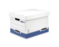 Contenitore per scatole archivio Fellowes R-Kive cartone 100% riciclato 33,5 (l) x 40,4 (p) x 29,2 (h) cm Bianco, blu 10 unità