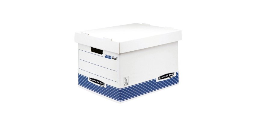 Bankers Box System FastFold Medium Duty FSC Archive Box Blue 290 (H) x 333 (W) x 390 (D) mm Pack of 10