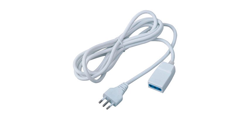 Prolunga elettrica spina 10A, presa 10A