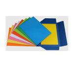 Cartelline Bruneau a tre lembi in cartoncino bristol 25 x 34,5 cm senza stampa assortiti 25 unità