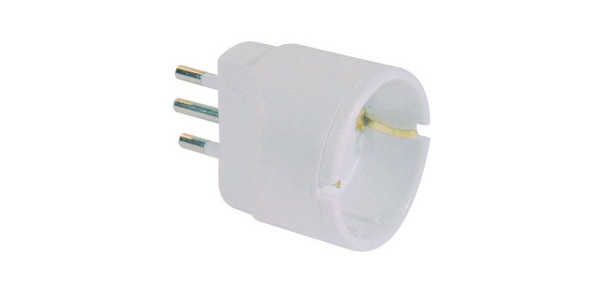 Adattatore spina 10A, 1 presa schuko