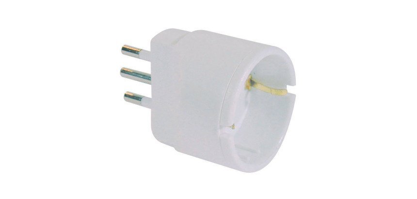 Adattatore spina 10A, 1 presa schuko