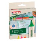 edding EcoLine 24 Highlighter Light green, Orange, Pink, Yellow Medium Chisel 2-5 mm Refillable Pack of 4