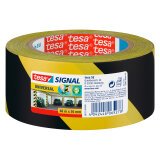 tesapack Signal Warning Tape 50 mm x 66 m Black - Yellow