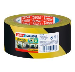 Nastro segnaletico tesa® Signal Universale giallo/nero, 50 mm x 66 m