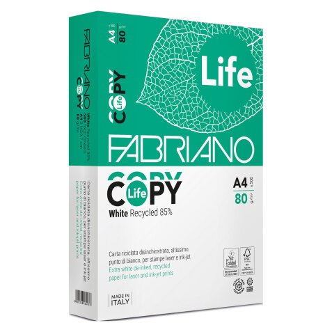 Carta Fabriano Copy Life 80 g/m² 5 unità da 500 fogli A4