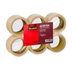 Nastro da imballo Scotch® Secure Seal trasparente, 50 mm x 66 m, 6 rotoli