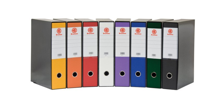 Registratore protocollo dorso 8 cm meccanismo a leva rivestimento in polipropilene Bruneau Premium A4