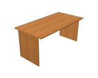 Scrivania con gambe pannello Lione l 120 x p 80 x h 72 cm colore noce