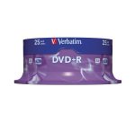 Verbatim DVD+R 16x 4.7 GB Matt Silver Pack of 25