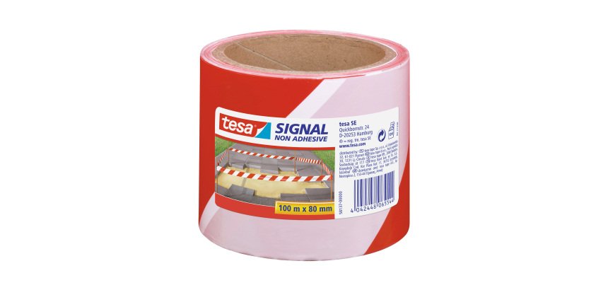 Nastro segnaletico tesa® Signal Non-adesivo, 80 mm x 100 m