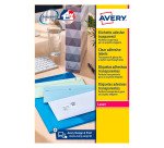 Etichette adesive Avery trasparenti lucide 210x297mm, 1 etichetta per foglio, adesivo permanente, laser, 25 fogli