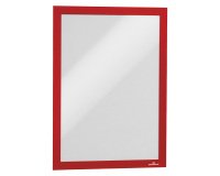 DURABLE Wall Mountable Magnetic Infoframe DURAFRAME Self-Adhesive A4 236 x 323 mm Red Pack of 2