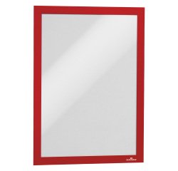 DURABLE Wall Mountable Magnetic Infoframe DURAFRAME Self-Adhesive A4 236 x 323 mm Red Pack of 2
