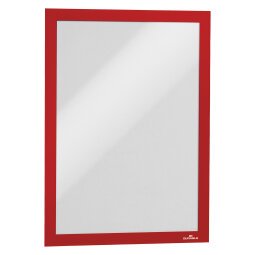 DURABLE Wall Mountable Magnetic Infoframe DURAFRAME Self-Adhesive A4 236 x 323 mm Red Pack of 2