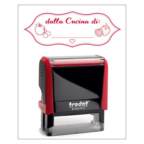 Timbro Trodat Printy 4912 "Dalla cucina di" rosso