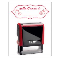 Timbro Trodat Printy 4912 "Dalla cucina di" rosso