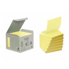 Ricariche Post-it a Z in carta riciclata Giallo 76 x 76 mm Giallo 6 unità da 100 fogli