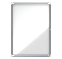 Nobo Lockable Notice Board with Aluminium Frame and Metal Back 9xA4 White 70.9 x 97 cm