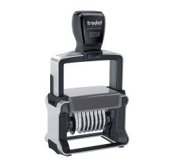 Numeratore Trodat Professional 5558/PL 8 numeri personalizzato 56 x 33 mm 6 righe nero